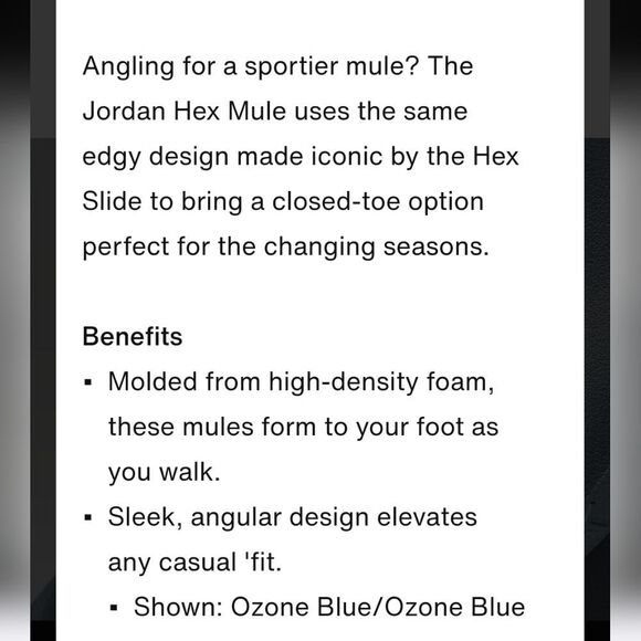 Jordan Hex Mule- Ozone Blue - Picture 7 of 10